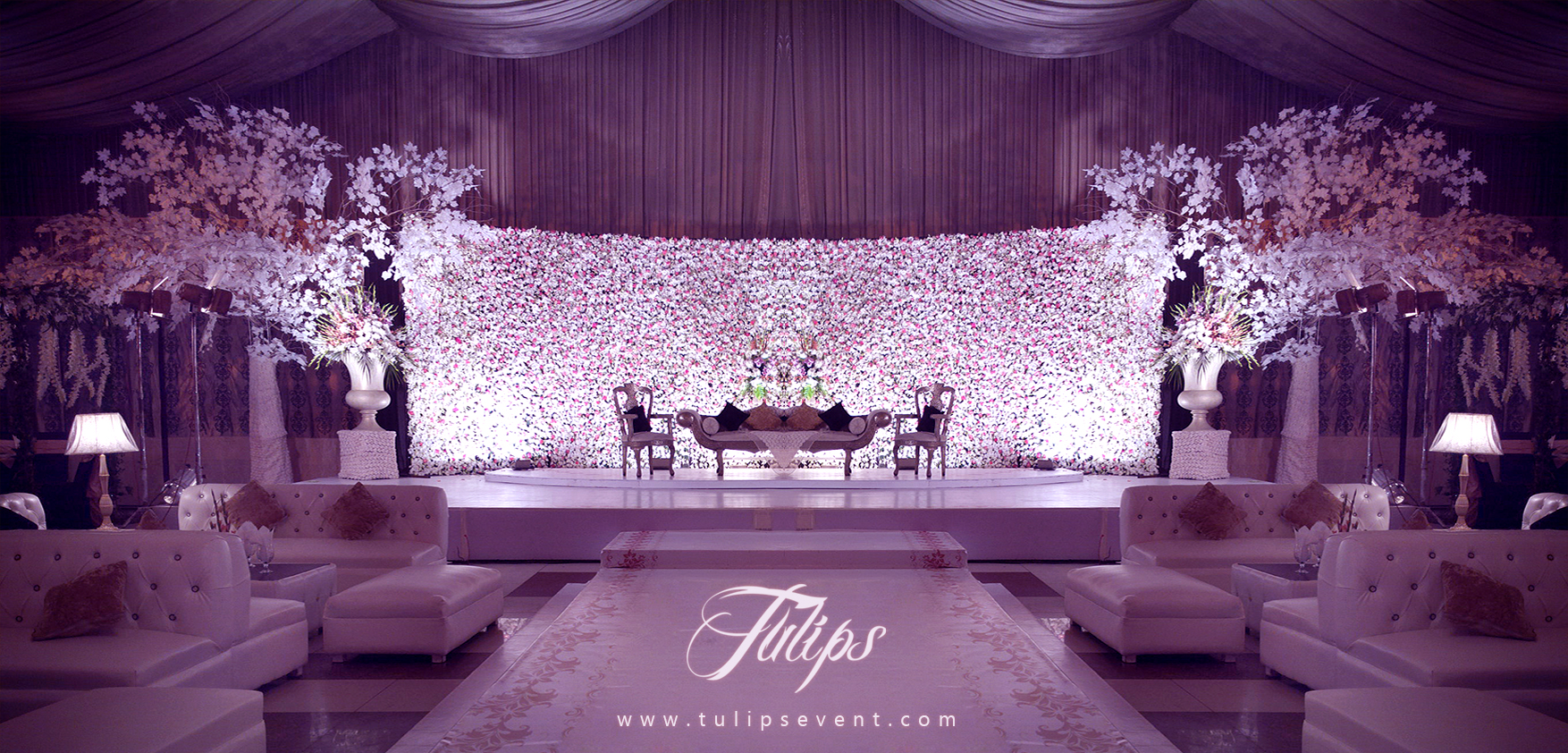beautiful-plum-white-walima-stage-decoration-setup-in-Pakistan