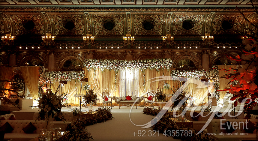 Grand Walima Stage Decoration Setup Planner in Lahore Pakistan 11