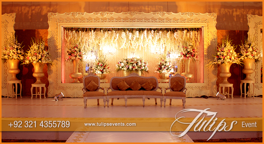 Gold-Walima-Theme-stage-decoration-planner-in-pakistan-1
