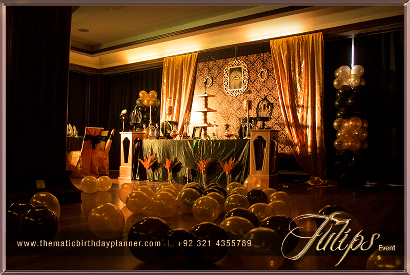 Black Gold Surprise Party ideas in Lahore Pakistan