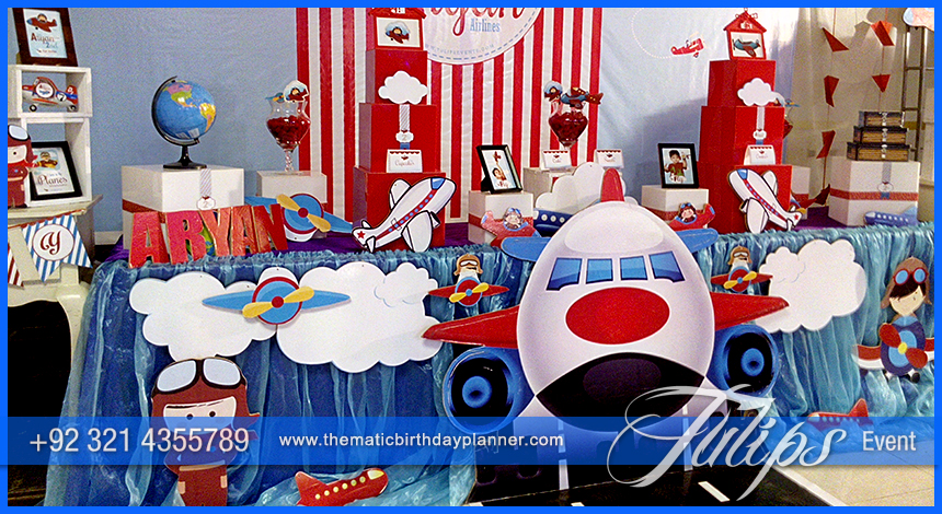 Airplane Birthday Theme party ideas by Tulips Events in Pakistan