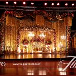 Sangeet Night Theme Stage decoration setup tulips events in Pakistan