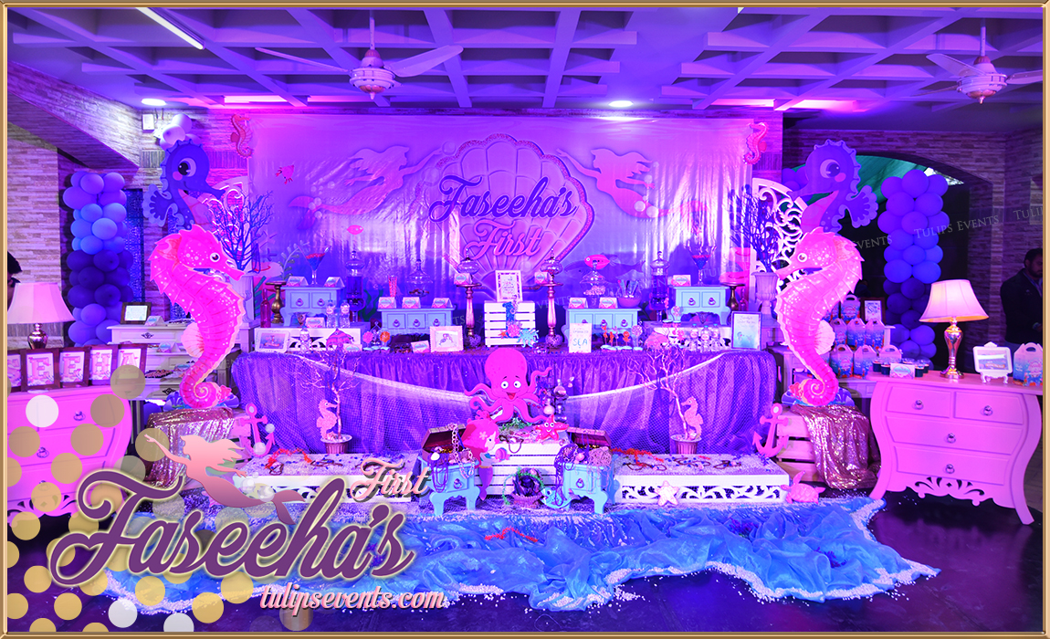 Little mermaid birthday party theme decoration ideas in Pakistan (18)