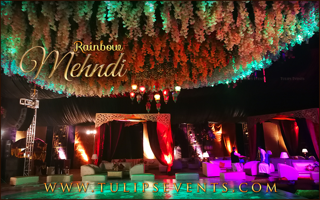 Fairy Tale Wedding Mehndi Roof Decoration ideas in Pakistan (17)